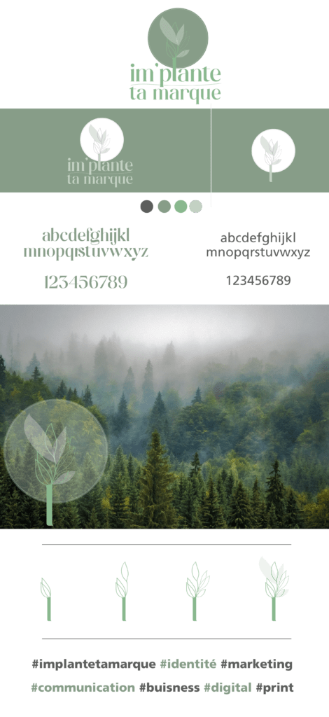 Identité visuelle Im'plante ta marque