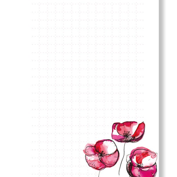 bloc notes coquelicots