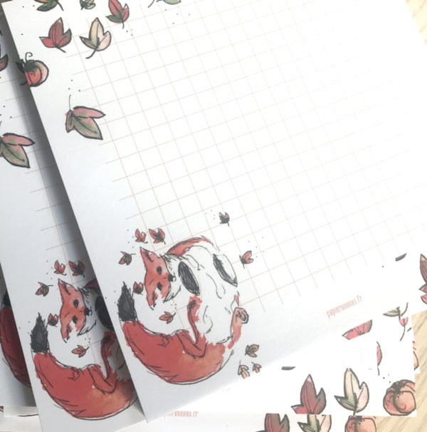 joli bloc note automne