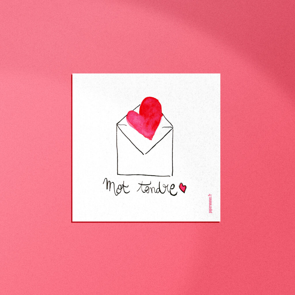 Carte mot tendre