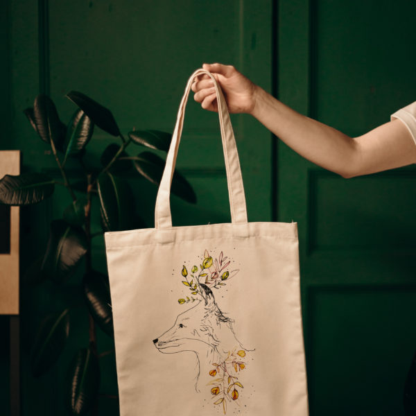 Tote bag Renard Végétal