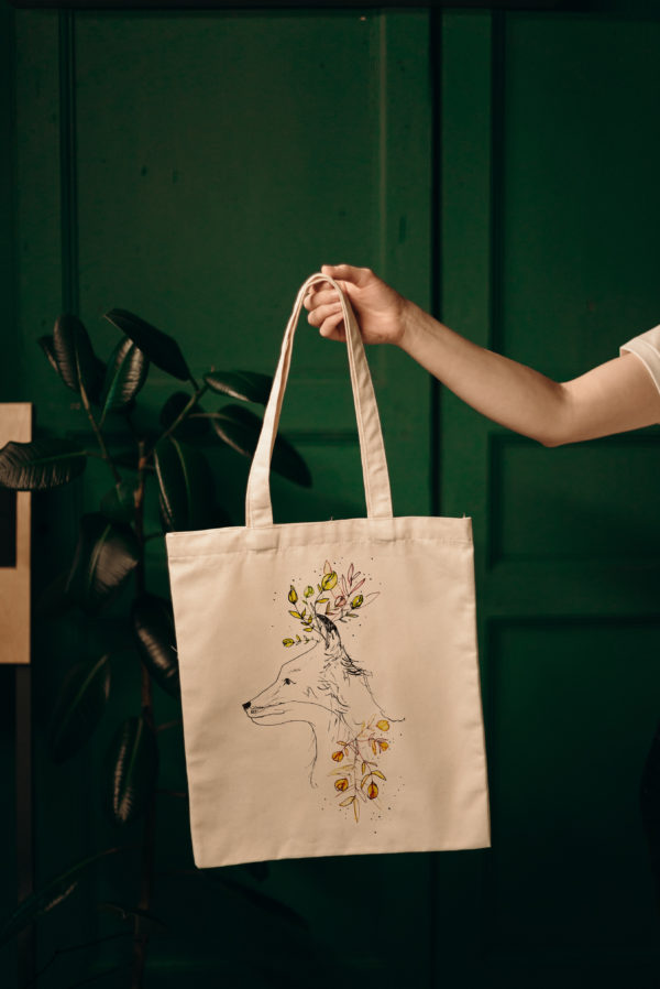 Tote bag Renard Végétal