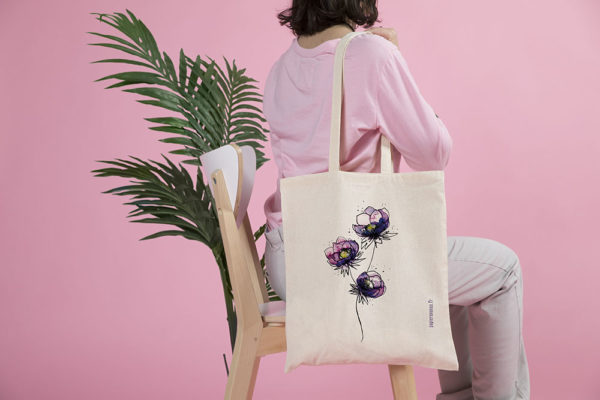 tote bag anémones