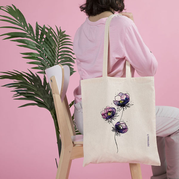 tote bag anémones