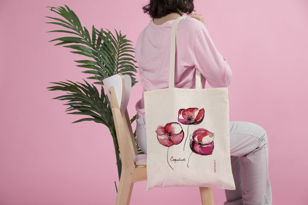 tote bag coquelicots