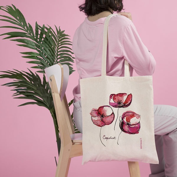 tote bag coquelicots