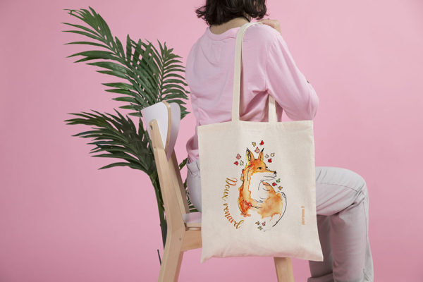 tote bag doux renard