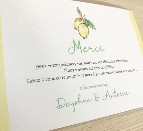 faire part mariage papier ananas