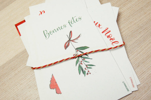 Pack carte de Noël papier ananas