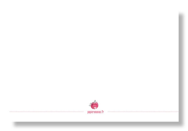 Carte verso framboise