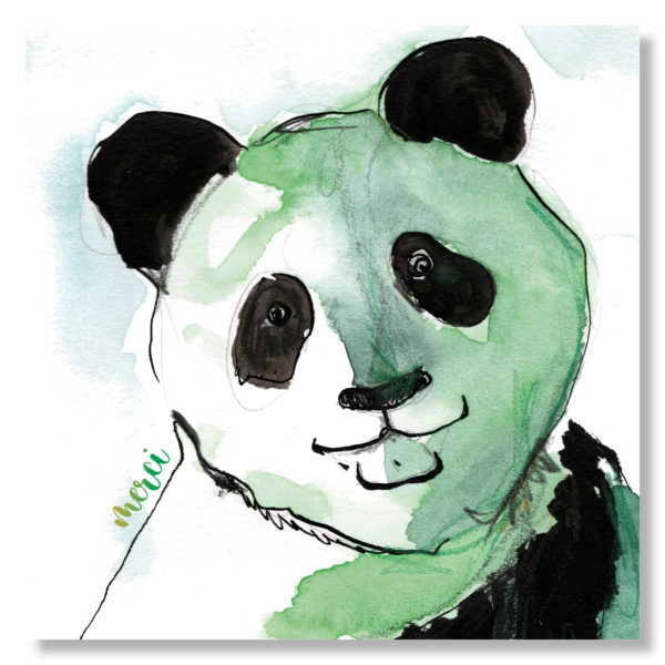 Merci panda carte postale