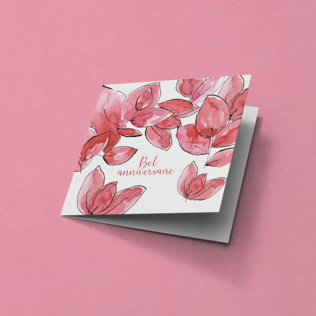 Carte Bel anniversaire carterie