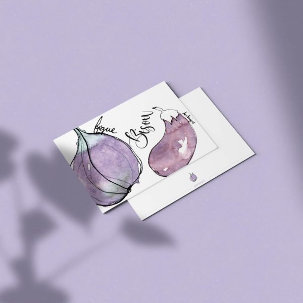 carte de violets bisous