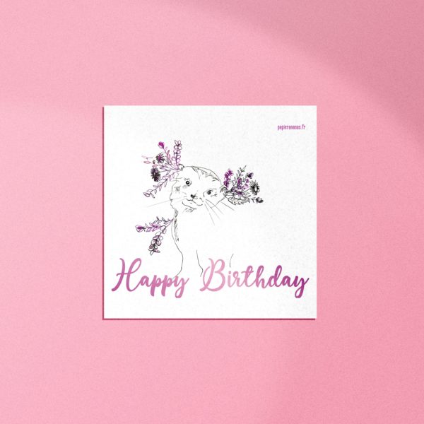 carte happy birthday my loutre