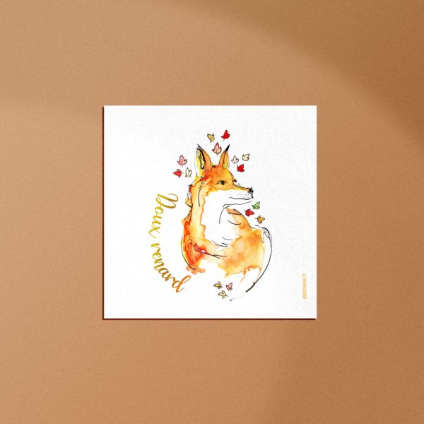 carte doux renard