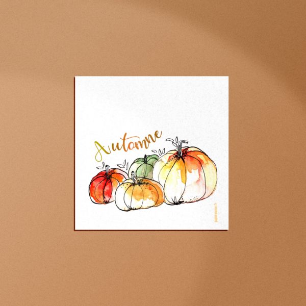 Carte courges d'automne