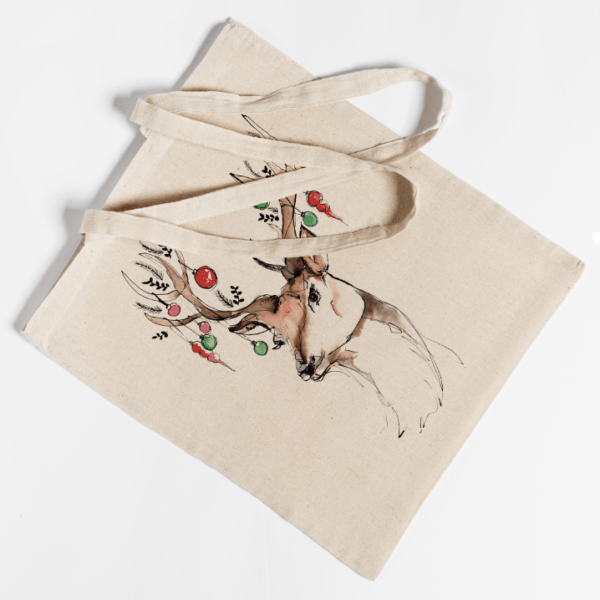 Tote bag en coton de Noël