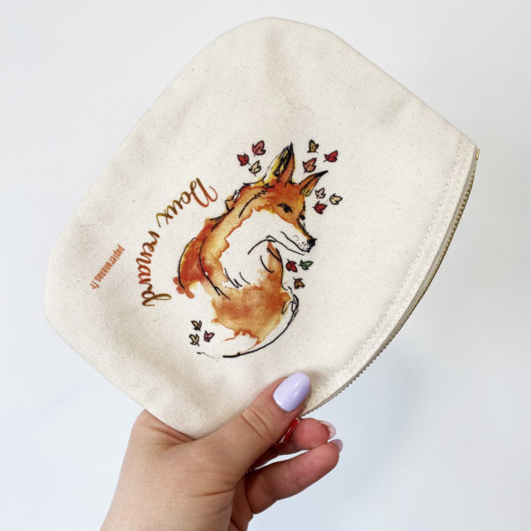 Trousse en coton renard