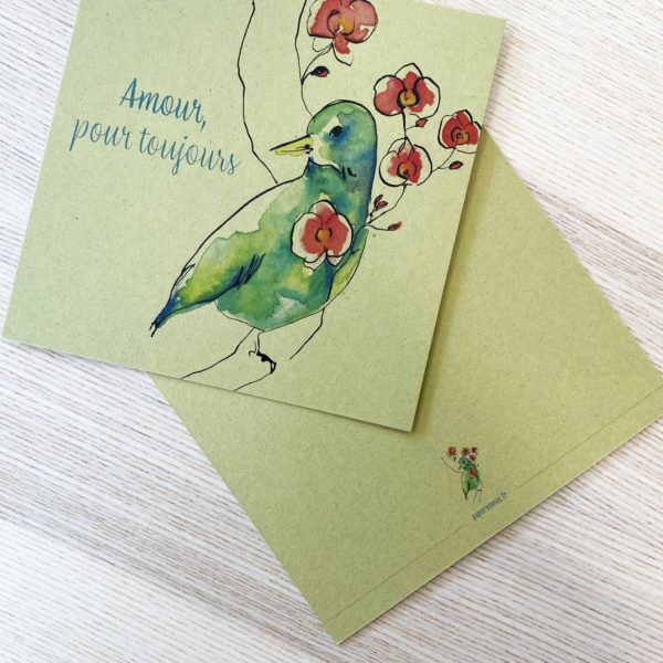 carte recto verso amour pour toujours