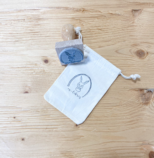 Tampon ex-libris lapin