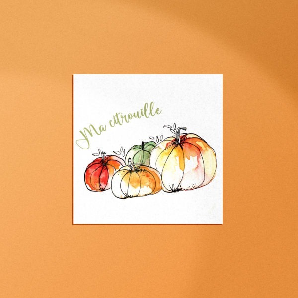 Carte courges d'automne