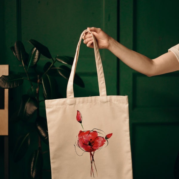 Tote bag coquelicot