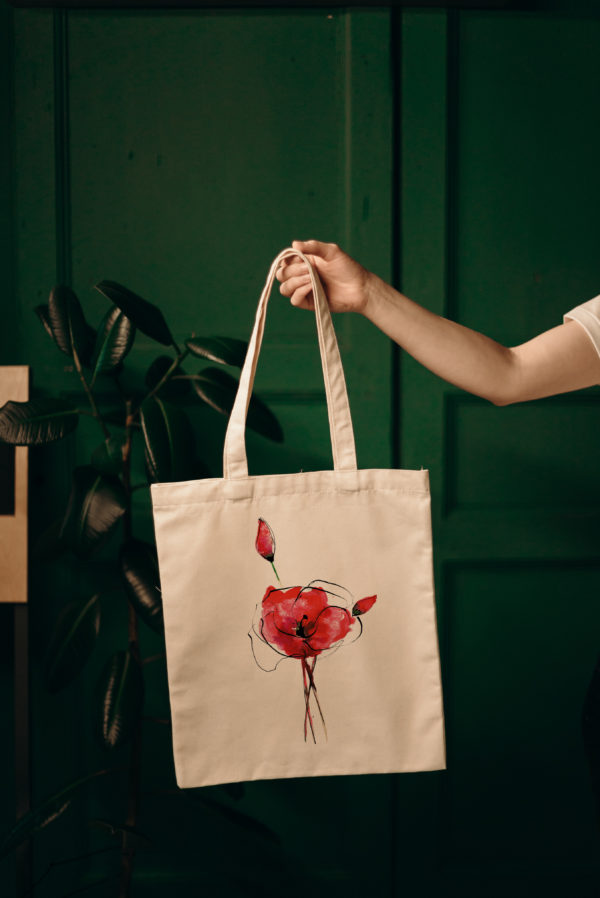 Tote bag coquelicot