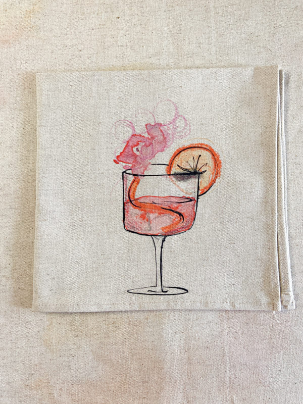 Serviette coton lin cocktail