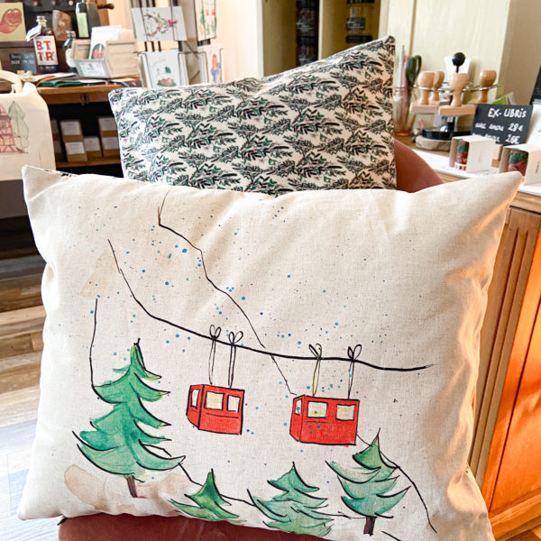 Housse de coussin Noël en hauteur