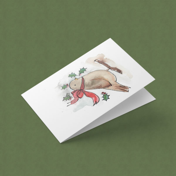 Carte Oiseau de Noël