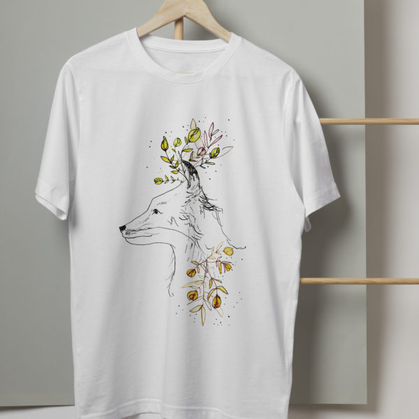 T-shirt renard végétal