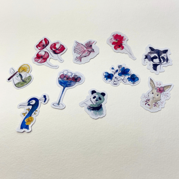 Lot de 10 stickers