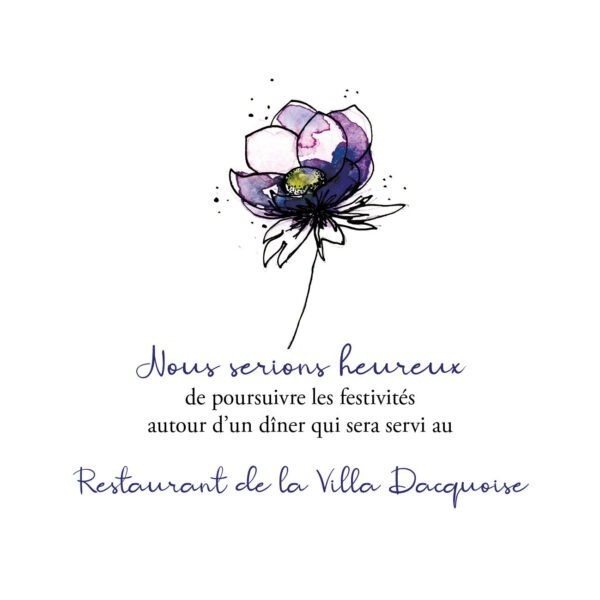 Invitation repas Collection Anémones
