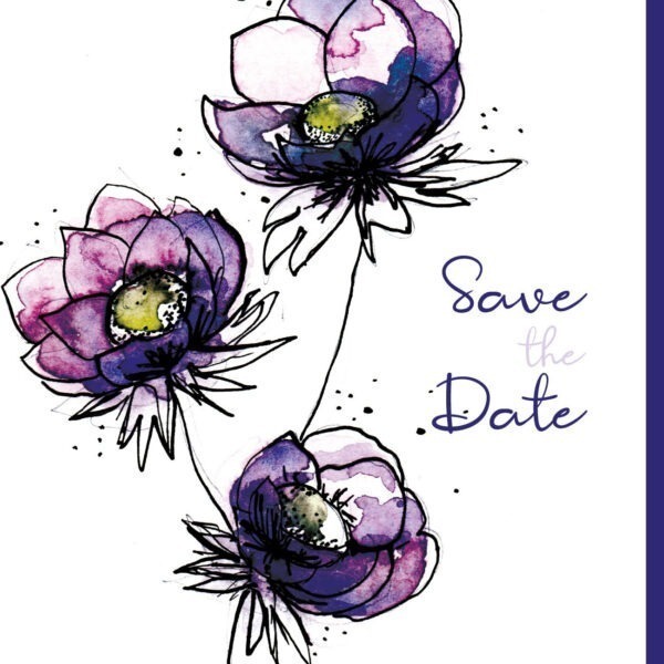Save the Date Carte Collection Anémones