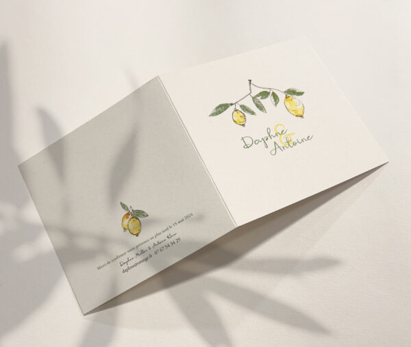 Faire-part collection citron