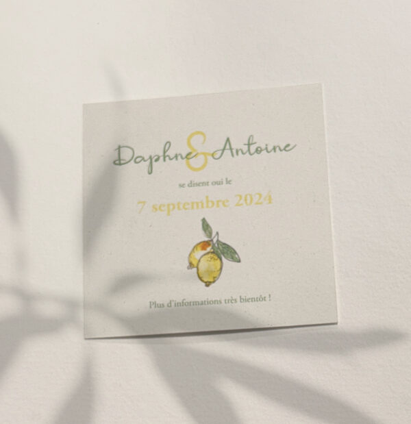 Save the date Collection Citron