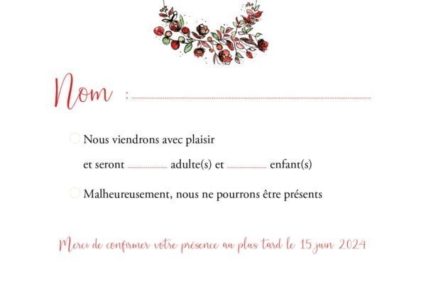 Pack papeterie de mariage Collection Couronne champêtre – Image 8