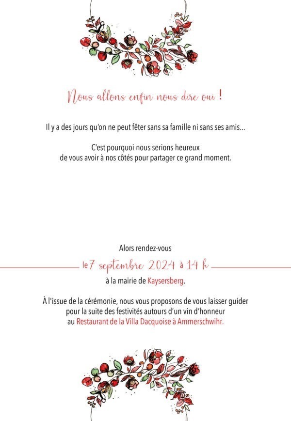 Faire-part Collection Couronne champêtre – Image 6