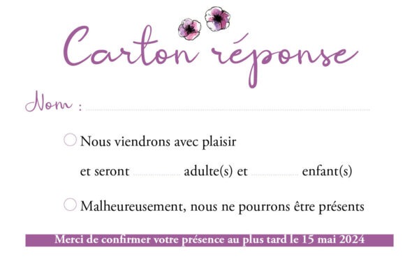 Carton réponse collection Hippie