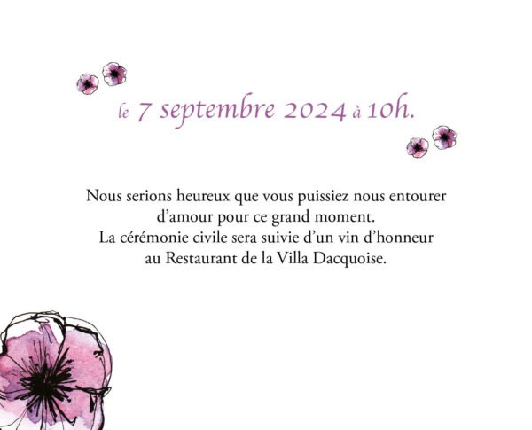 Illustration mariage bohème
