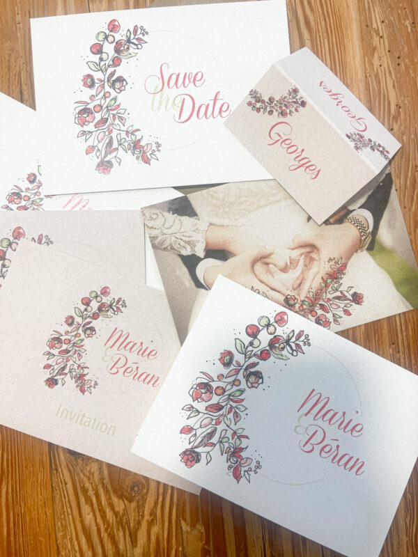 pack papeterie de mariage collection couronne champêtre