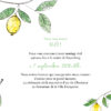 Faire-part citron texte à personnaliser