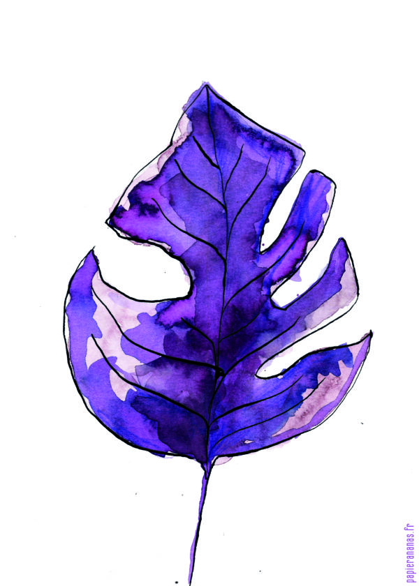 T-shirt Feuille violette – Image 2