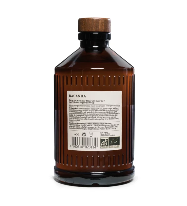 Sirop fleur de sureau Bacanha