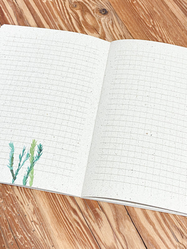 Cahier végétal papier d'herbes