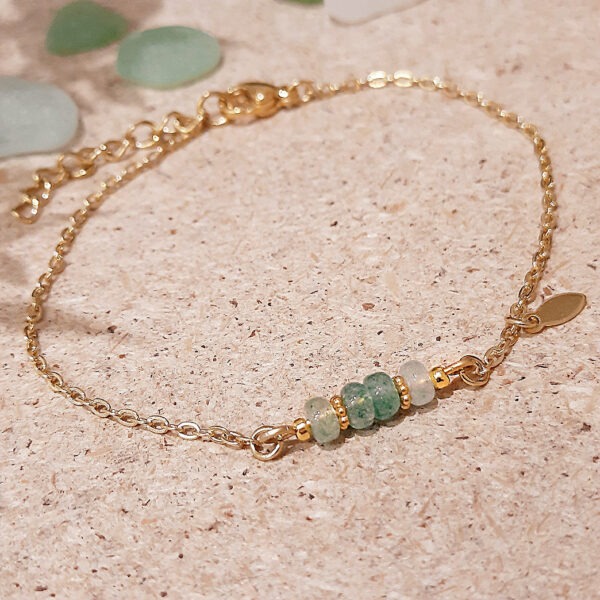 Bracelet mini-rêve pierres naturelles vertes