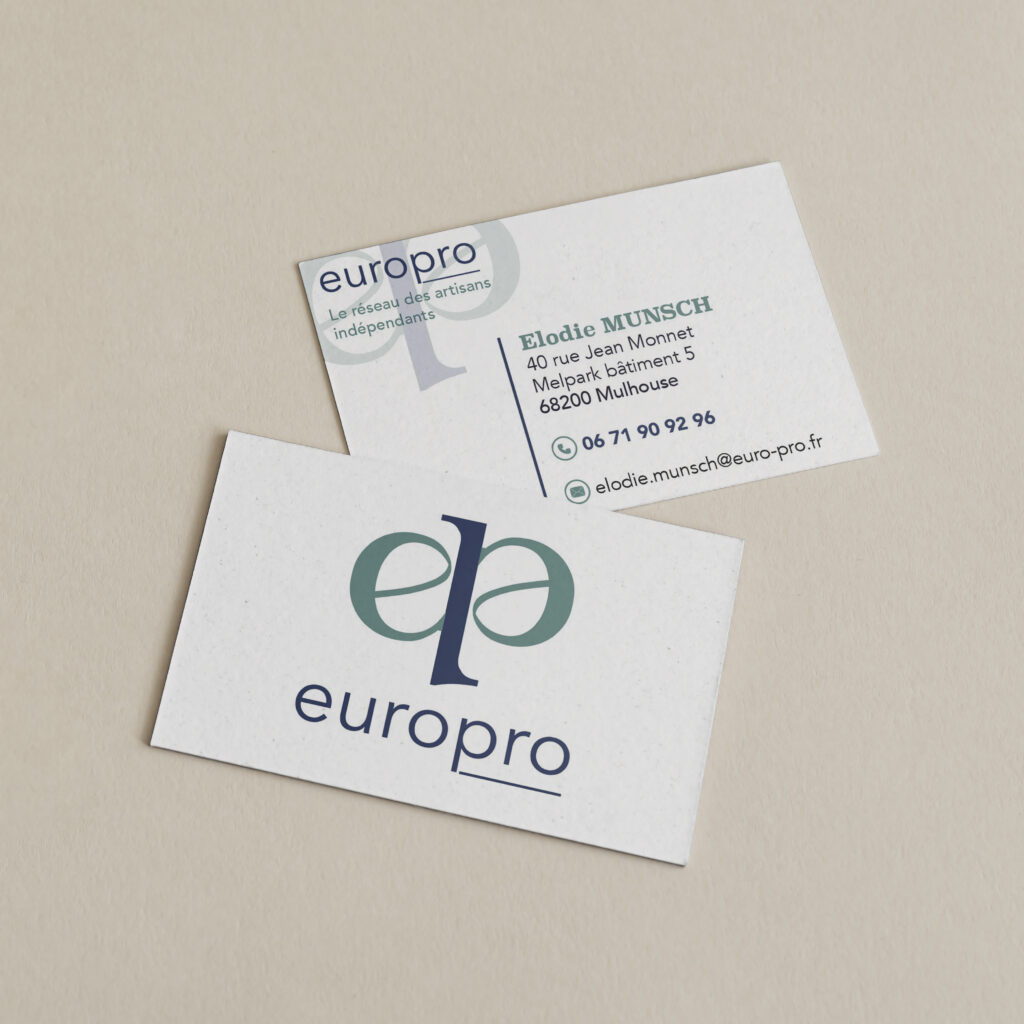 Carte de visite et papeterie professionnelle Europro