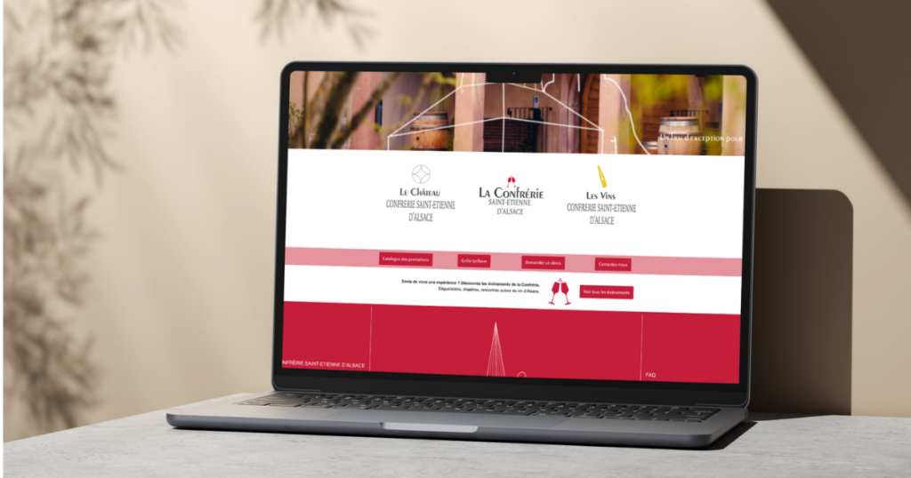 Maquettes webdesign du site de la Confrérie Saint-Étienne